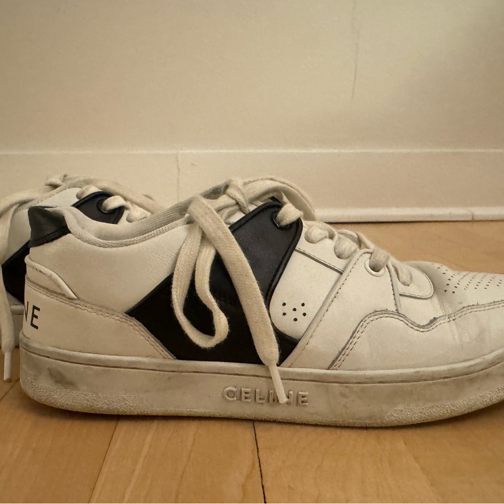 Women’s White and Black Sneakers - Picture 5 of 9